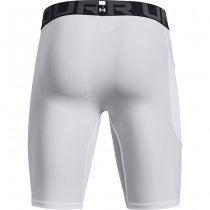 Under Armour Mens HeatGear Pocket Long Shorts - White - S