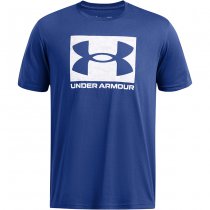 Under Armour Mens ABC Camo Boxed Logo Short Sleeve - Blue - 3XL