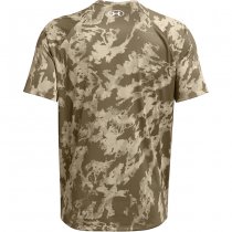 Under Armour Mens Tech ABC Camo Short Sleeve - Khaki Base - M