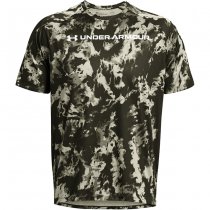Under Armour Mens Tech ABC Camo Short Sleeve - Marine OD Green / White - 3XL