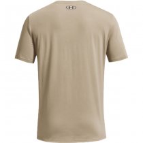 Under Armour Mens Stacked Logo Fill T-Shirt - City Khaki / Black - S