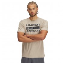 Under Armour Mens Stacked Logo Fill T-Shirt - City Khaki / Black - XL