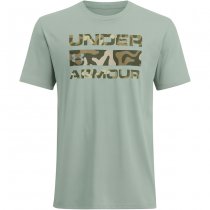 Under Armour Mens Stacked Logo Fill T-Shirt - Silica Green / Olive - XL
