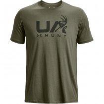 Under Armour Mens Antler Hunt Logo T-Shirt - Marine OD Green - XL
