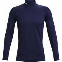 Under Armour Mens ColdGear Fitted Mock - Navy Blue