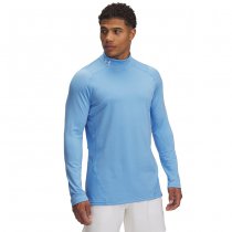 Under Armour Mens ColdGear Fitted Mock - Carolina Blue / White - 2XL