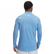 Under Armour Mens ColdGear Fitted Mock - Carolina Blue / White - 2XL