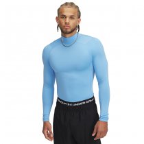 Under Armour Mens ColdGear Compression Mock - Carolina Blue / White / White - 2XL