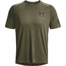 Under Armour Mens Tech Freedom Short Sleeve T-Shirt - Marine OD Green / Black - XL