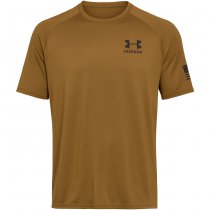Under Armour Mens Tech Freedom Short Sleeve T-Shirt - Coyote - L