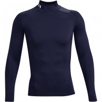 Under Armour Mens HeatGear Mock Long Sleeve - Navy Blue - M