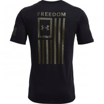Under Armour Freedom Flag T-Shirt - Black / Green - 3XL