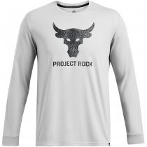 Under Armour Mens Project Rock Brahma Bull Shirt - Mod Grey / Medium Heather / Black - S