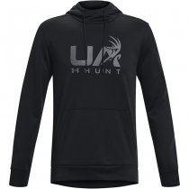 Under Armour Mens Armour Fleece Hunt Logo Hoodie - Black