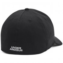 Under Armour Mens Blitzing Low Stretch Fit Cap - Black / White - L/XL