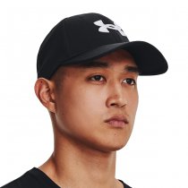 Under Armour Mens Blitzing Low Stretch Fit Cap - Black / White - L/XL