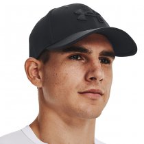 Under Armour Mens Blitzing Low Stretch Fit Cap - Black / Black - L/XL