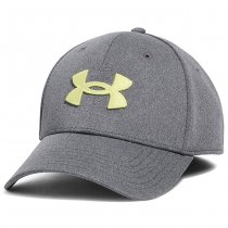 Under Armour Mens Blitzing Low Stretch Fit Cap - Grey / Yellow