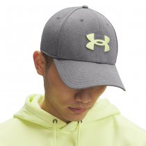 Under Armour Mens Blitzing Low Stretch Fit Cap - Castlerock / Sonic Yellow - L/XL