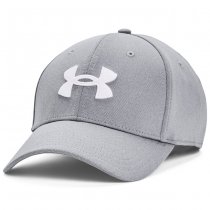 Under Armour Mens Blitzing Low Stretch Fit Cap - Grey / White