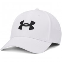 Under Armour Mens Blitzing Low Stretch Fit Cap - White / Black