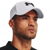 Under Armour Mens Blitzing Low Stretch Fit Cap - White / Black - L/XL