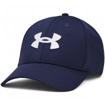 Under Armour Mens Blitzing Low Stretch Fit Cap - Blue / White