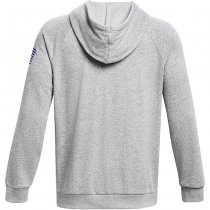 Under Armour Freedom Rival Fleece Big Flag Logo Hoodie - Mod Grey Light Heather - 2XL