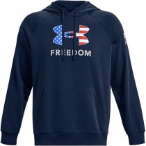 Under Armour Freedom Rival Fleece Big Flag Logo Hoodie - Academy