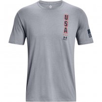 Under Armour Freedom Eagle T-Shirt - Steel Medium Heather - 3XL
