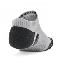 Under Armour Performance Tech 3-Pack No Show Socks - Mod Grey / White / Jet Grey - M