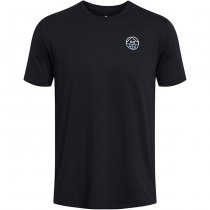 Under Armour Mens Outdoor Cube Short Sleeve - Black / Celeste - M