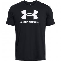 Under Armour Mens Sportstyle Logo Short Sleeve - Black / White - M