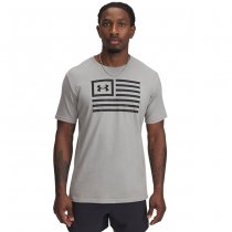 Under Armour Mens Freedom Flag Printed T-Shirt - Steel Medium Heather / Black - M
