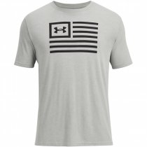 Under Armour Mens Freedom Flag Printed T-Shirt - Steel Medium Heather / Black - XL