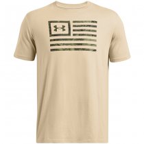Under Armour Mens Freedom Flag Printed T-Shirt - Tan