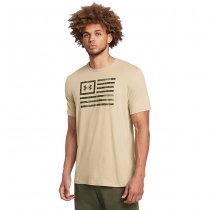 Under Armour Mens Freedom Flag Printed T-Shirt - Desert Sand - 2XL