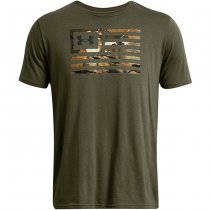 Under Armour Mens Freedom Flag Printed T-Shirt - Marine OD Green - S