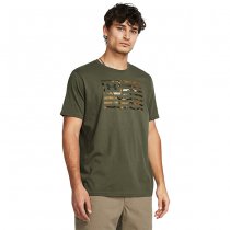 Under Armour Mens Freedom Flag Printed T-Shirt - Marine OD Green - XL