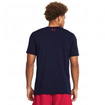 Under Armour Mens Freedom Flag Printed T-Shirt - Navy Blue - 2XL