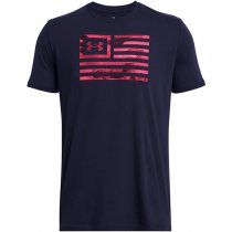 Under Armour Mens Freedom Flag Printed T-Shirt - Navy Blue - M