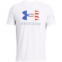Under Armour Mens Freedom Logo T-Shirt - White / Steel - S
