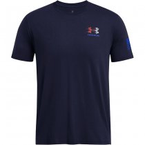 Under Armour Mens Freedom Spine T-Shirt - Navy Blue