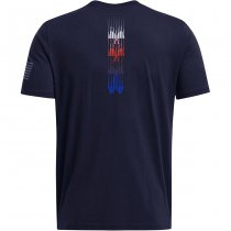 Under Armour Mens Freedom Spine T-Shirt - Navy Blue - 3XL