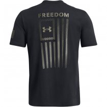 Under Armour Mens Freedom Flag Gradient T-Shirt - Black / Olive - L