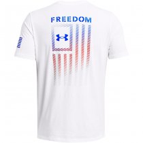 Under Armour Mens Freedom Flag Gradient T-Shirt - White / Blue - 2XL