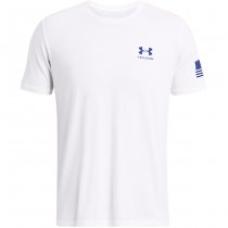 Under Armour Mens Freedom Flag Gradient T-Shirt - White / Blue - 3XL