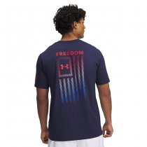 Under Armour Mens Freedom Flag Gradient T-Shirt - Midnight Navy / Red - M