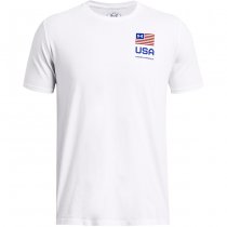 Under Armour Mens Freedom Amp Chest T-Shirt - White / Blue - S