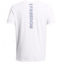 Under Armour Mens Freedom Amp Chest T-Shirt - White / Blue - XL